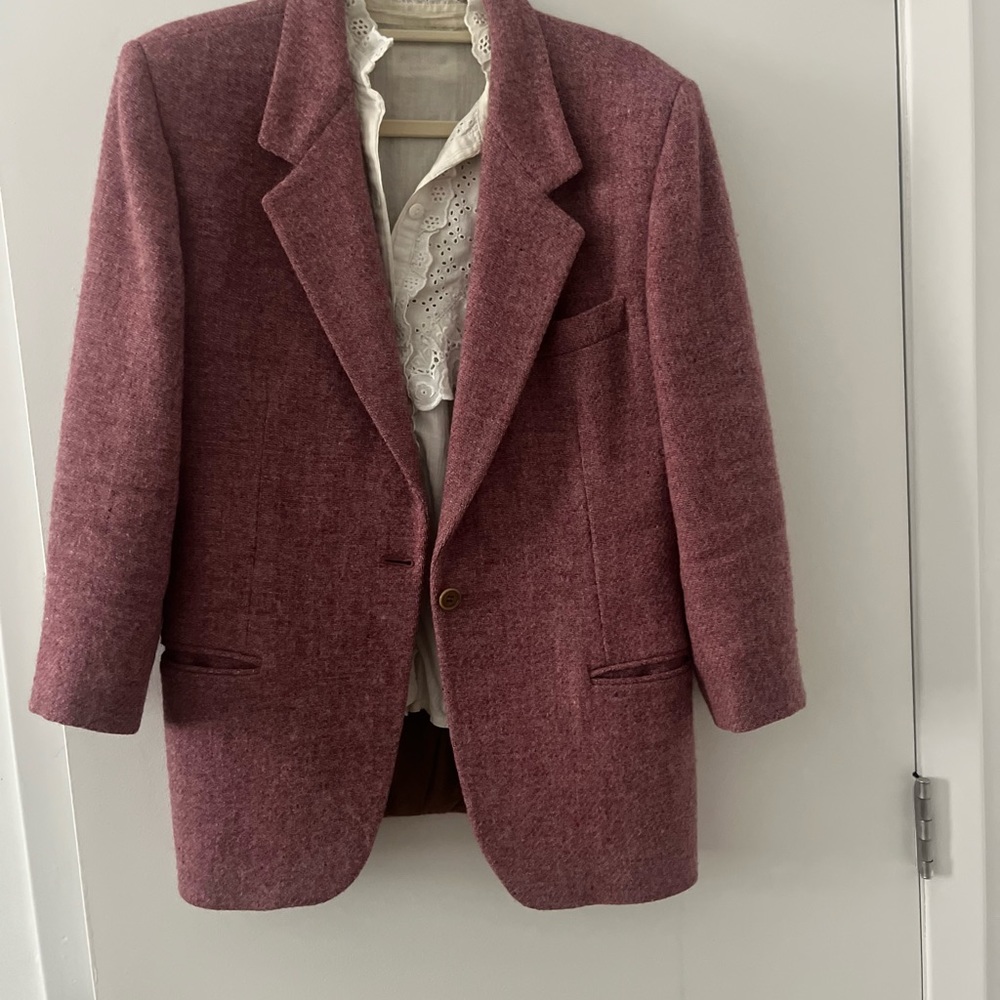 Vintage Pink Wool Blazer